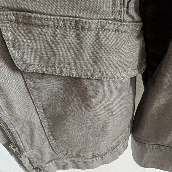 Ann Taylor LOFT Green Utility Zip Up Jacket Size Small Cotton Twill - Picture 9 of 15